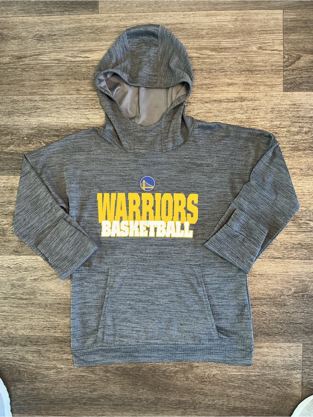 NBA Youth Gray Hoodie with Yellow Team Text